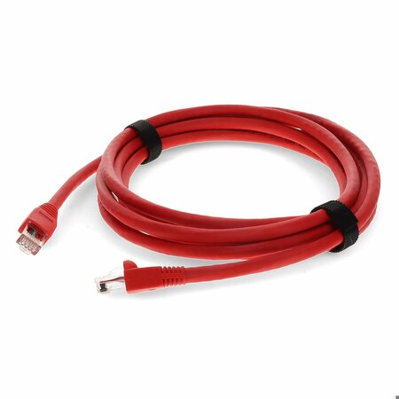 ADD-ON 7FT RJ-45 MALE TO RJ-45 MALE CAT6A STRAIGHT BOOTED, SNAGLESS RED COPPE ADD-7FCAT6A-RD-TAA